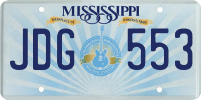 MS license plate JDG553