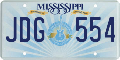 MS license plate JDG554