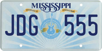 MS license plate JDG555