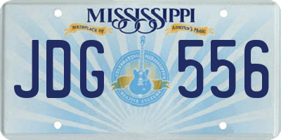 MS license plate JDG556