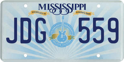 MS license plate JDG559