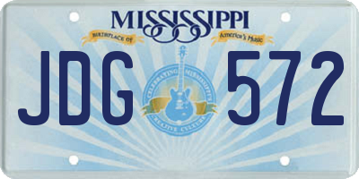 MS license plate JDG572