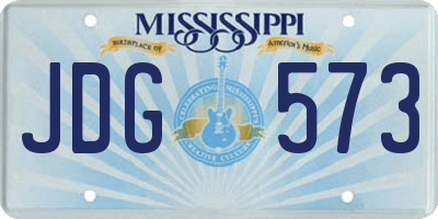 MS license plate JDG573
