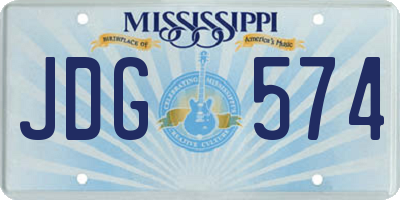 MS license plate JDG574
