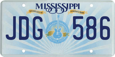 MS license plate JDG586