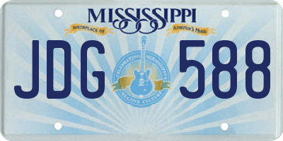 MS license plate JDG588