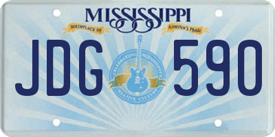 MS license plate JDG590