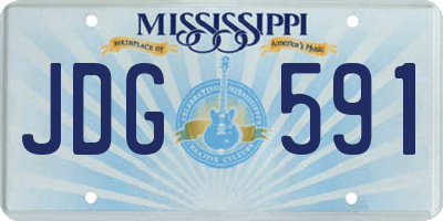 MS license plate JDG591