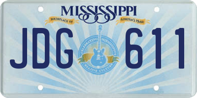 MS license plate JDG611