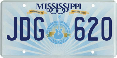 MS license plate JDG620