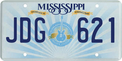 MS license plate JDG621