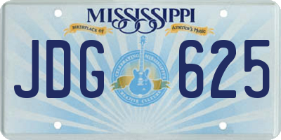 MS license plate JDG625