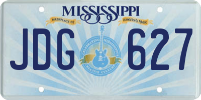 MS license plate JDG627