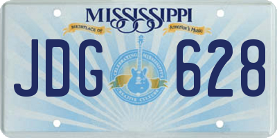 MS license plate JDG628