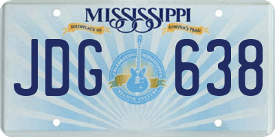 MS license plate JDG638