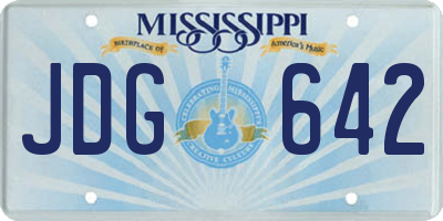 MS license plate JDG642
