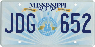 MS license plate JDG652