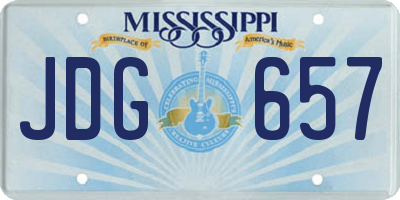MS license plate JDG657