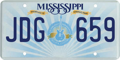 MS license plate JDG659