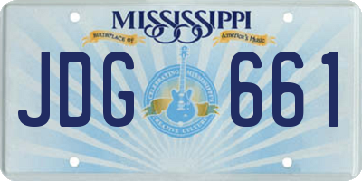MS license plate JDG661