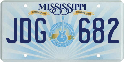 MS license plate JDG682