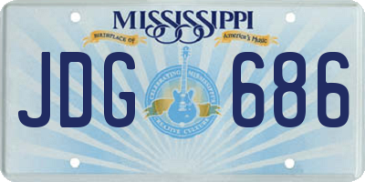 MS license plate JDG686