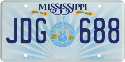 MS license plate JDG688