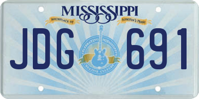 MS license plate JDG691