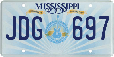 MS license plate JDG697