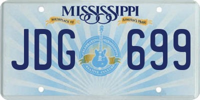 MS license plate JDG699