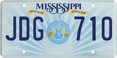 MS license plate JDG710