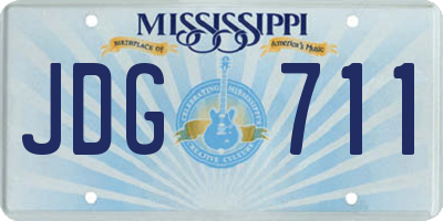 MS license plate JDG711