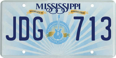 MS license plate JDG713