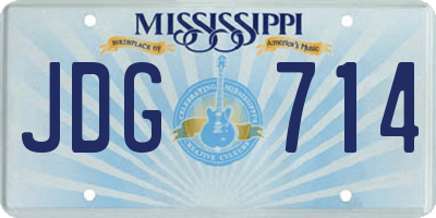 MS license plate JDG714