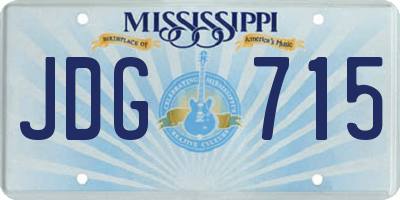 MS license plate JDG715