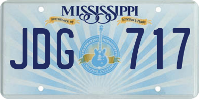 MS license plate JDG717