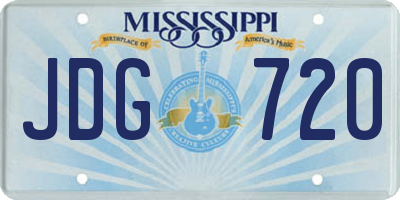 MS license plate JDG720