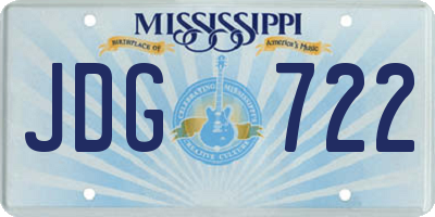 MS license plate JDG722