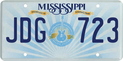 MS license plate JDG723
