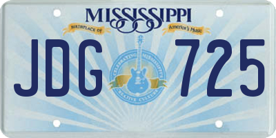 MS license plate JDG725