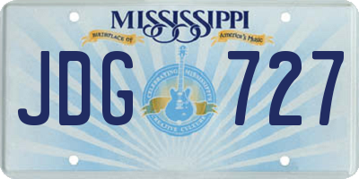 MS license plate JDG727