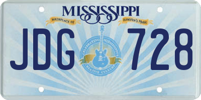 MS license plate JDG728