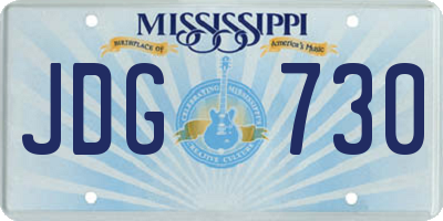 MS license plate JDG730