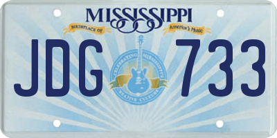 MS license plate JDG733