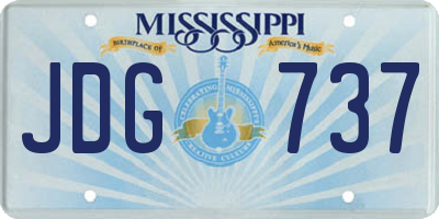 MS license plate JDG737
