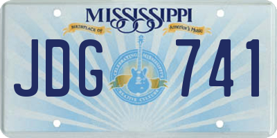 MS license plate JDG741