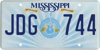 MS license plate JDG744