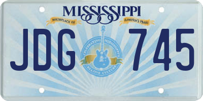 MS license plate JDG745