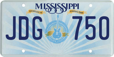 MS license plate JDG750