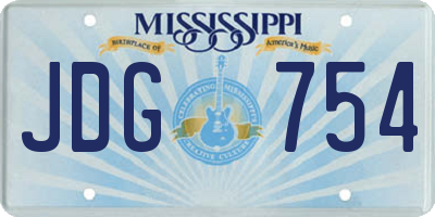 MS license plate JDG754
